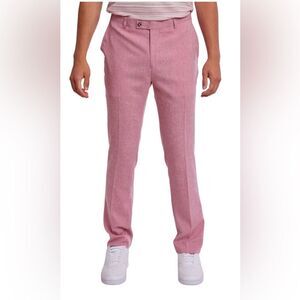 Paisley & Gray Downing Pants Slim Fit Sz 32 X 32 Pink Melange Flat Front